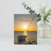 Zonsondergang Zeilboot Scheepswrak Golf Breeze Den Briefkaart (Staand voorkant)