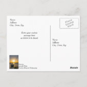 Zonsondergang Zeilboot Scheepswrak Golf Breeze Den Briefkaart (Achterkant)