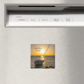 Zonsondergang Zeilboot scheepswrak Golf Breeze FL Magneet (Insitu (Vaatwasser))