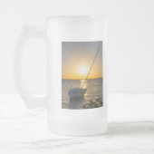 Zonsondergang Zeilboot Scheepswrak Golf Breeze Fro Matglas Bierpul (Links)