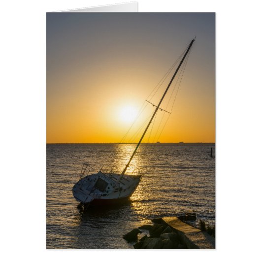 Zonsondergang Zeilboot Scheepswrak Golf Breeze Kaa (Voorkant)