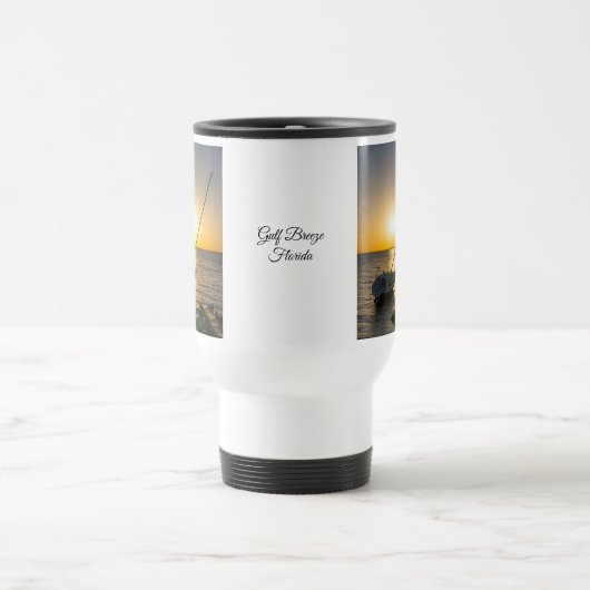 Zonsondergang Zeilboot Scheepswrak Golf Breeze Rei Reisbeker (Center)