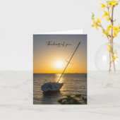 Zonsondergang Zeilboot Scheepswrak Gulf Breeze FL Kaart (Gele Bloem)