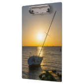 Zonsondergang Zeilboot Scheepswrak Gulf Breeze FL Klembord (Links)