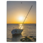Zonsondergang Zeilboot Scheepswrak Gulf Breeze FL Klembord (Achterkant)