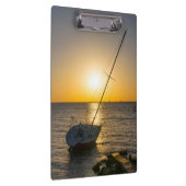 Zonsondergang Zeilboot Scheepswrak Gulf Breeze FL Klembord (Rechts)