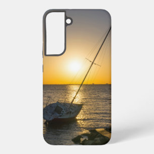 Zonsondergang Zeilboot Scheepswrak Gulf Breeze FL Samsung Galaxy Hoesje