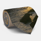 Zonsondergang Zeilboot Scheepswrak Gulf Breeze FL  Stropdas (Opgerold)