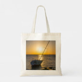 Zonsondergang Zeilboot Scheepswrak Gulf Breeze FL  Tote Bag (Achterkant)