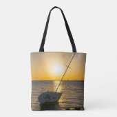 Zonsondergang Zeilboot Scheepswrak Gulf Breeze FL Tote Bag (Achterkant)