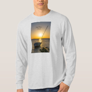Zonsondergang Zeilboot Scheepswrak Gulf Breeze Lan T-shirt