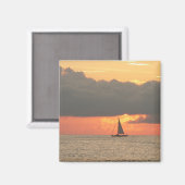 Zonsondergang zeilen magneet (Voorkant / Achterkant)