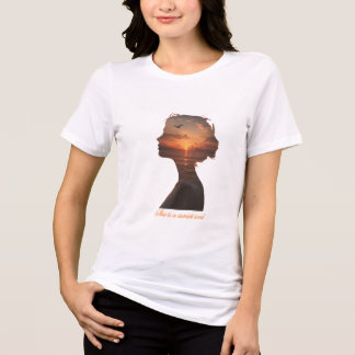 Zonsondergang Zielen Tri-Blend Shirt