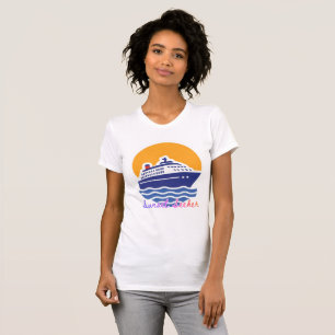 Zonsondergang zoekende cruiseschip T-shirt