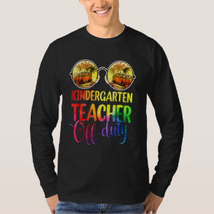 Zonsondergang Zomer Kleuterschool Leraar Van Diens T-shirt