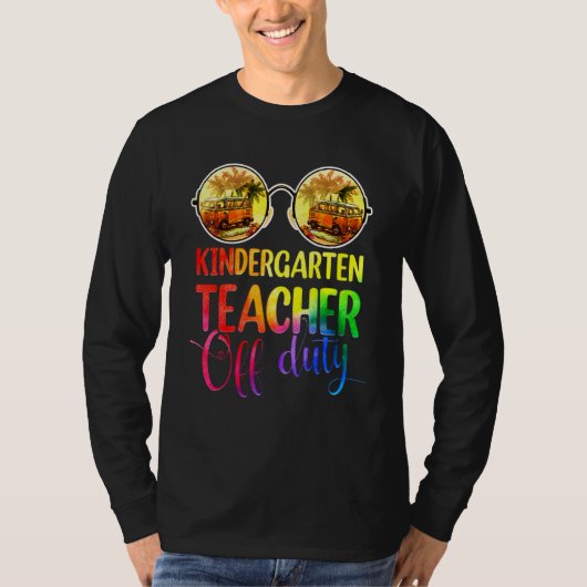 Zonsondergang Zomer Kleuterschool Leraar Van Diens T-shirt (Voorkant)