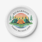 Zonsondergang Zomer Vakantie Camping Familie Reüni Papieren Bordje (Voorkant)