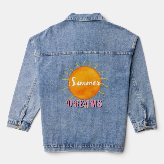 Zonsondergang zomerdromen denim jacket (Achterkant)