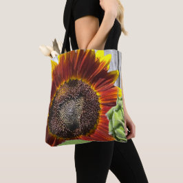 Zonsondergang Zonnebloem Tote Bag