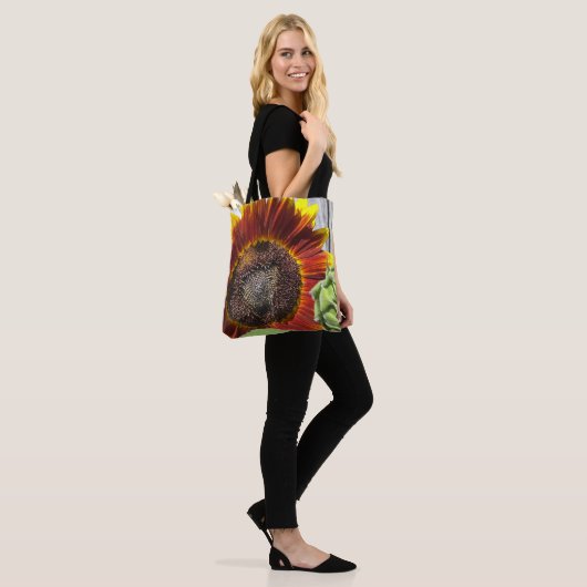 Zonsondergang Zonnebloem Tote Bag (Op model)