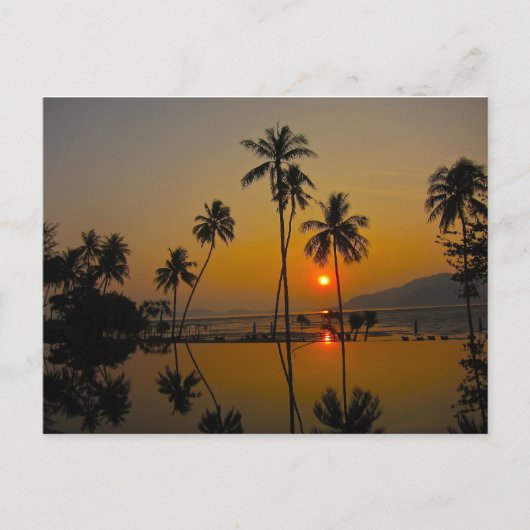 Zonsondergang/zonsopgang Briefkaart (Voorkant)