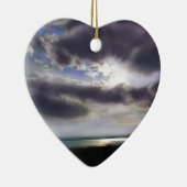 Zonsondergang zonsopgang oever skyline oceaan schi keramisch ornament (Rechts)