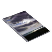 Zonsondergang zonsopgang oever skyline oceaan schi notitieboek (Rechterzijde)