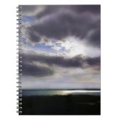 Zonsondergang zonsopgang oever skyline oceaan schi notitieboek (Voorkant)