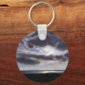Zonsondergang zonsopgang oever skyline oceaan schi sleutelhanger (Voorkant)