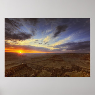 Zonsondergang, zuidelijke rand van de Grand Canyon Poster