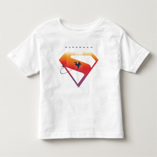 Zonsondergang Zwaai Superman Schild Kinder Shirts (Voorkant)