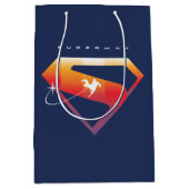 Zonsondergang Zwaai Superman Schild Medium Cadeauzakje (Voorkant)