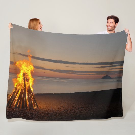 zonsondergangbaken fleece deken (In situ)