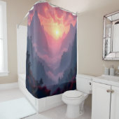 Zonsondergangdal Douchegordijn (In situ)