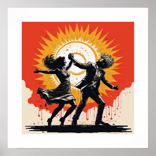  zonsondergangdans poster (Voorkant)