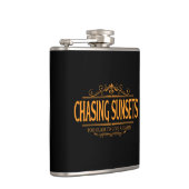 Zonsondergangen achtervolgen heupfles (Rechts)