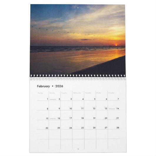 Zonsondergangen agenda kalender (Feb 2026)