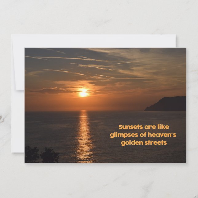 Zonsondergangen als de Glimpses van de Golden Stre (Voorkant)