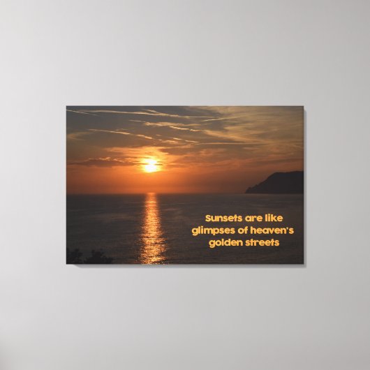 Zonsondergangen als de Glimpses van de Golden Stre Canvas Afdruk (Voorkant)