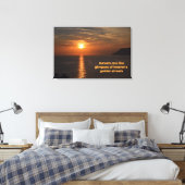 Zonsondergangen als de Glimpses van de Golden Stre Canvas Afdruk (Insitu (Slaapkamer))