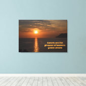 Zonsondergangen als de Glimpses van de Golden Stre Canvas Afdruk (Insitu (Houten vloer))