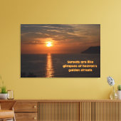 Zonsondergangen als de Glimpses van de Golden Stre Canvas Afdruk (Insitu (Woonkamer))