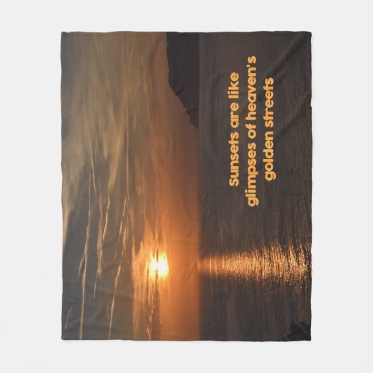 Zonsondergangen als de Glimpses van de Golden Stre Fleece Deken (Voorkant)