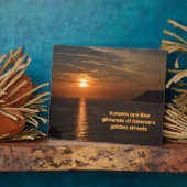 Zonsondergangen als de Glimpses van de Golden Stre Fotoplaat (Zijkant)