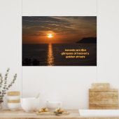 Zonsondergangen als de Glimpses van de Golden Stre Poster (Keuken)