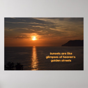 Zonsondergangen als de Glimpses van de Golden Stre Poster