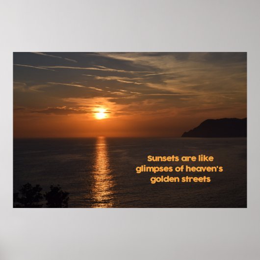 Zonsondergangen als de Glimpses van de Golden Stre Poster (Voorkant)