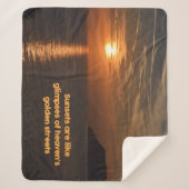 Zonsondergangen als de Glimpses van de Golden Stre Sherpa Deken (Voorkant)