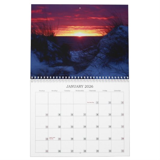 Zonsondergangen en dergelijke. kalender (Jan 2026)