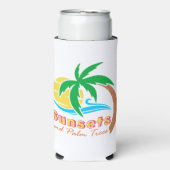 Zonsondergangen en palmbomen — zomerseizoen seltzer blikjeskoeler (Seltzer Voorkant)